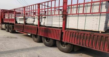 广州 白麻荔枝面外墙干挂，工厂装车日常