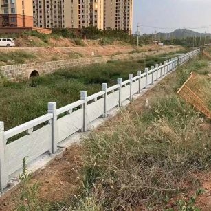 广州 白麻河道栏杆效果展示图