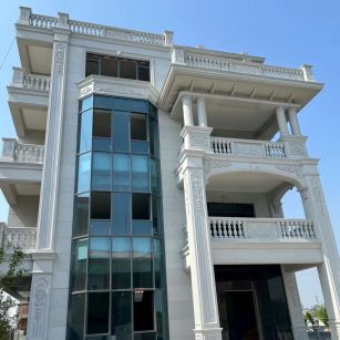 广州 白麻花岗岩别墅外墙干挂效果展示