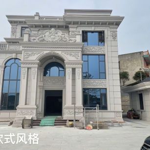 广州 白麻花岗岩别墅外墙干挂