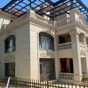 广州 黄金麻花岗岩荔枝面别墅外墙干挂