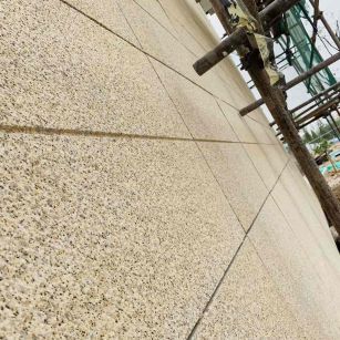 广州 黄金麻花岗岩荔枝面外墙干挂石材效果示例