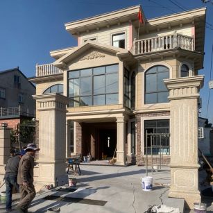 广州 黄金麻花岗岩荔枝面别墅外墙干挂私家专属