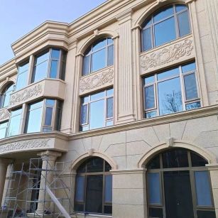 广州 黄金麻花岗岩别墅外墙干挂