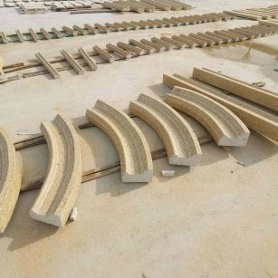 广州 黄金麻花岗岩别墅线条