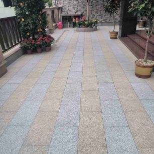 广州 黄金麻白麻荔枝面庭院铺装展示