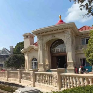 广州 黄金麻花岗岩欧式别墅