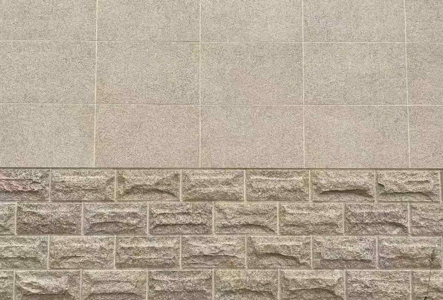 广州 黄金麻自然面蘑菇石配荔枝面干挂