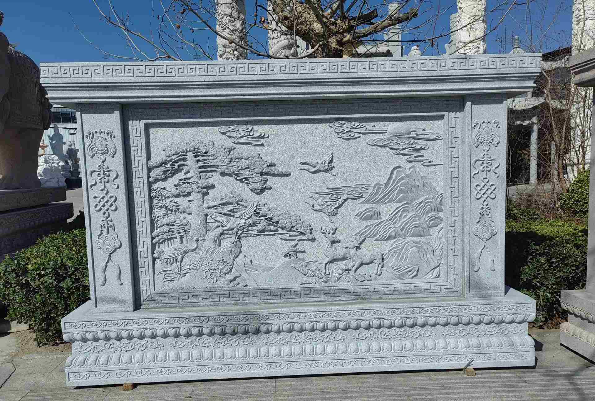 广州 芝麻白大型照壁，屏风，影壁