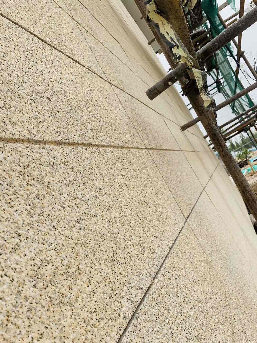 广州 黄金麻花岗岩荔枝面外墙干挂石材效果示例