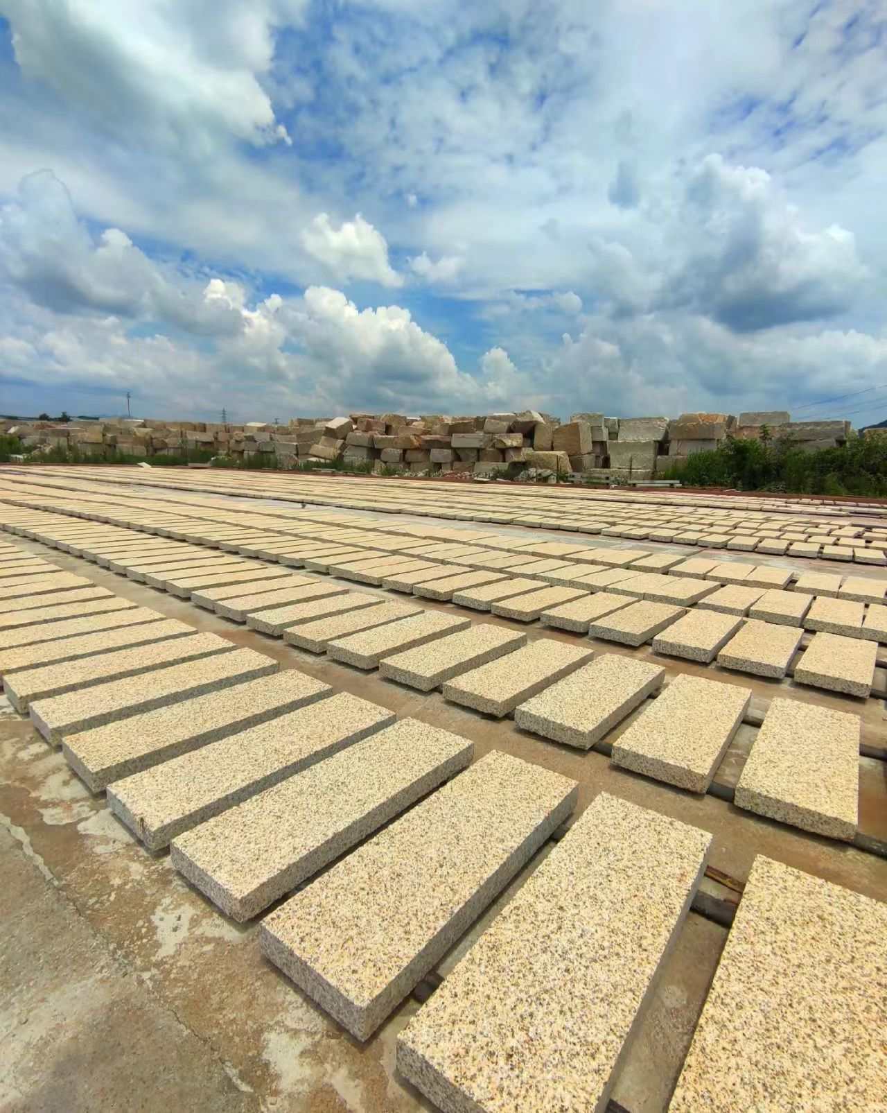 广州 黄金麻花岗岩荔枝面地铺石防护中