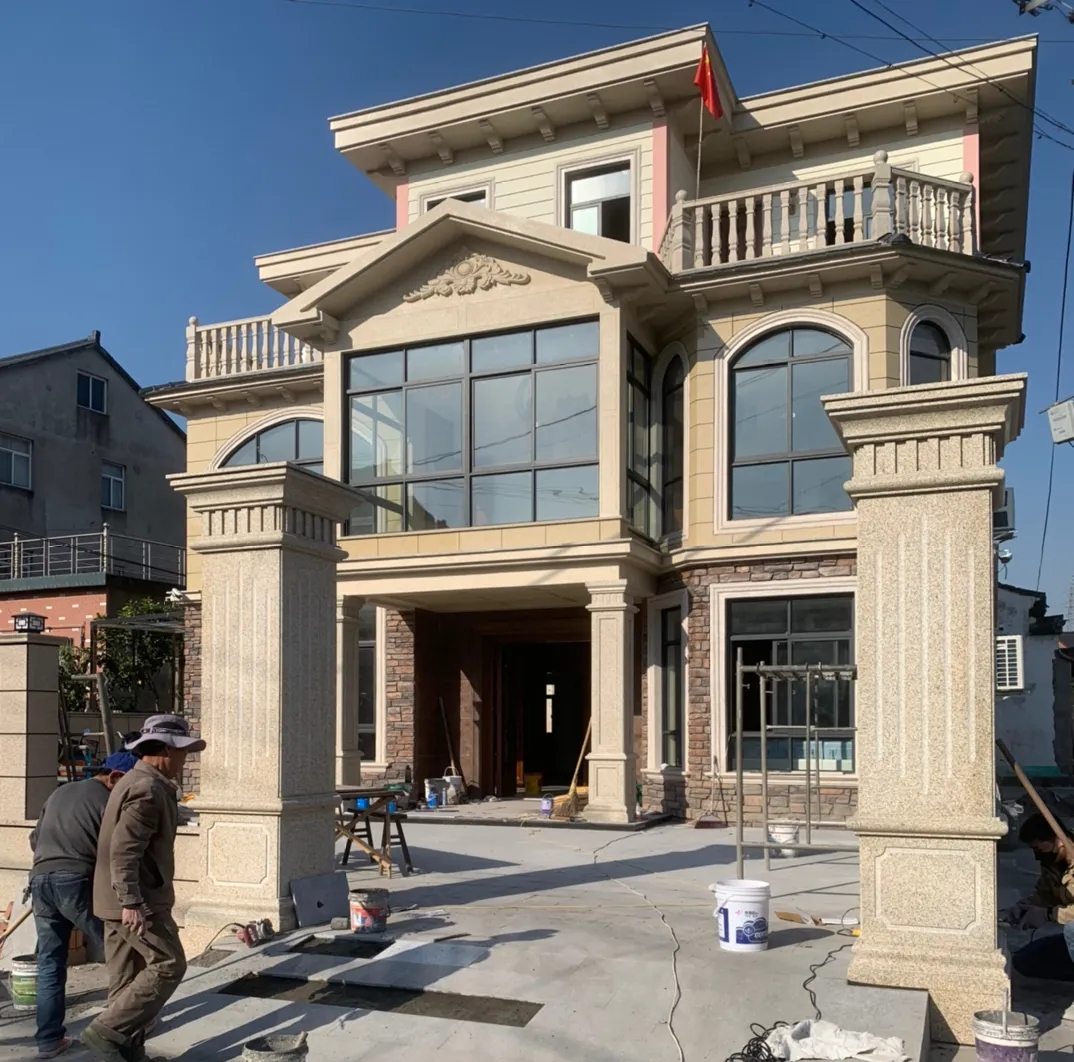 广州 黄金麻花岗岩荔枝面别墅外墙干挂私家专属